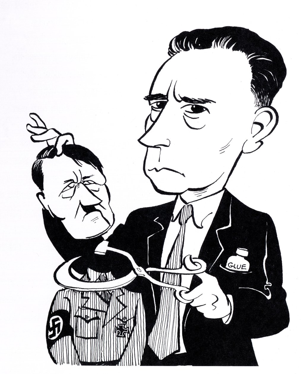 John Heartfield, karikatyr med Adolf Hitler av John Minnion