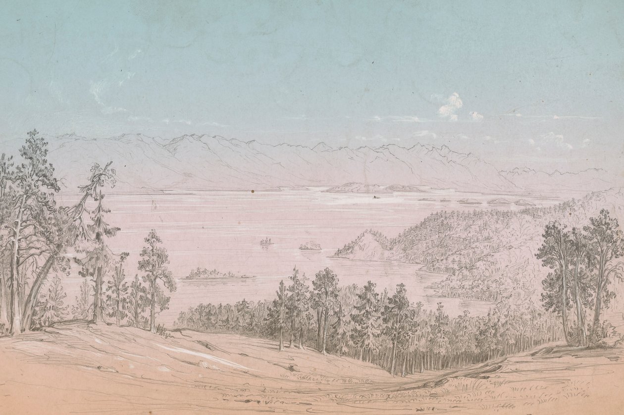 Flathead Lake, tittar mot söder av John Mix Stanley