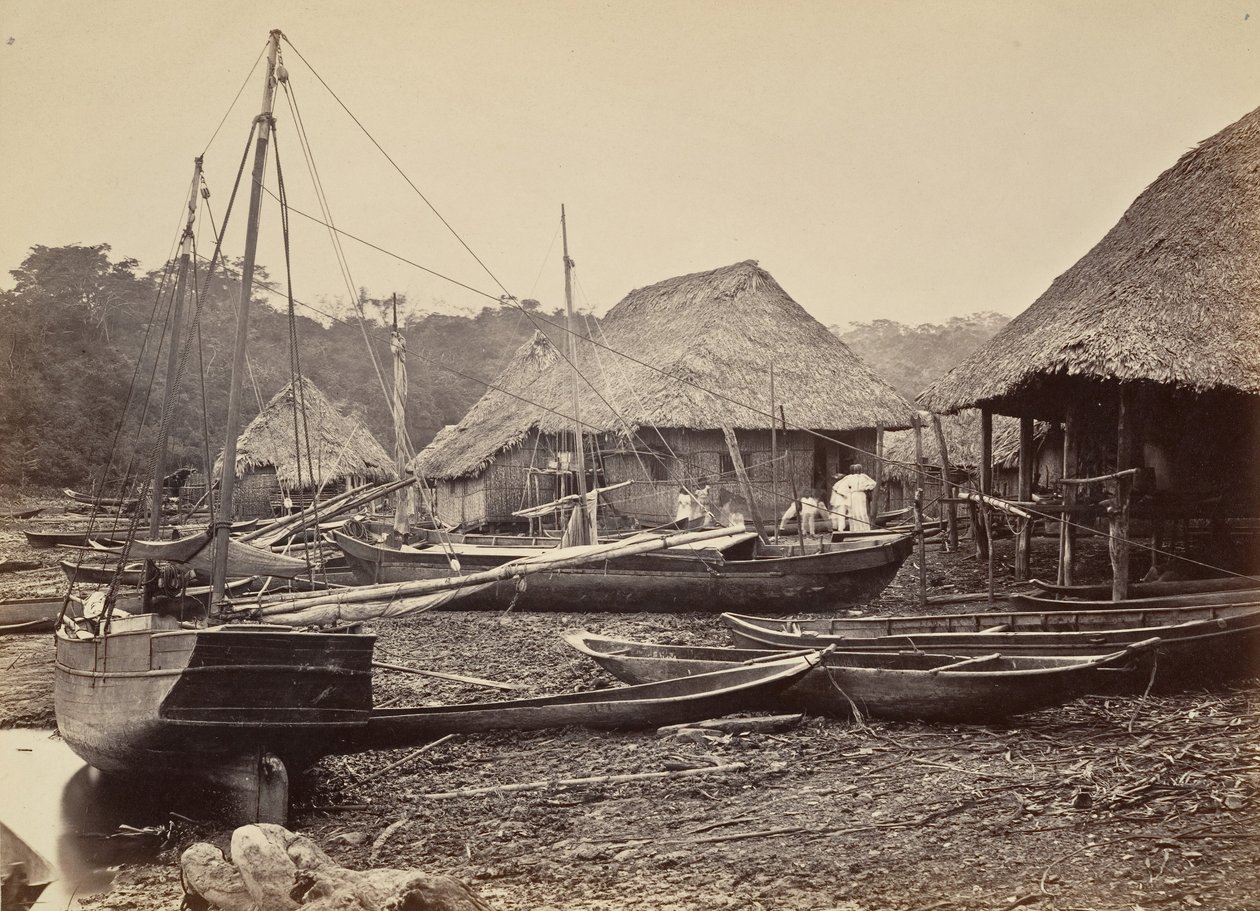 Tropiskt landskap, Landing, Chipigana, 1871. av John Moran