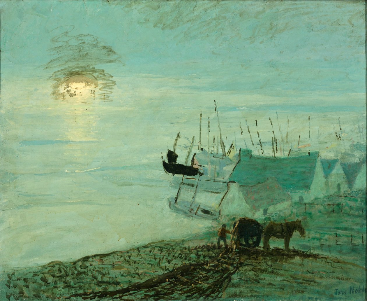 Strandscen (baksidan av 1929.6.79A) av John Noble