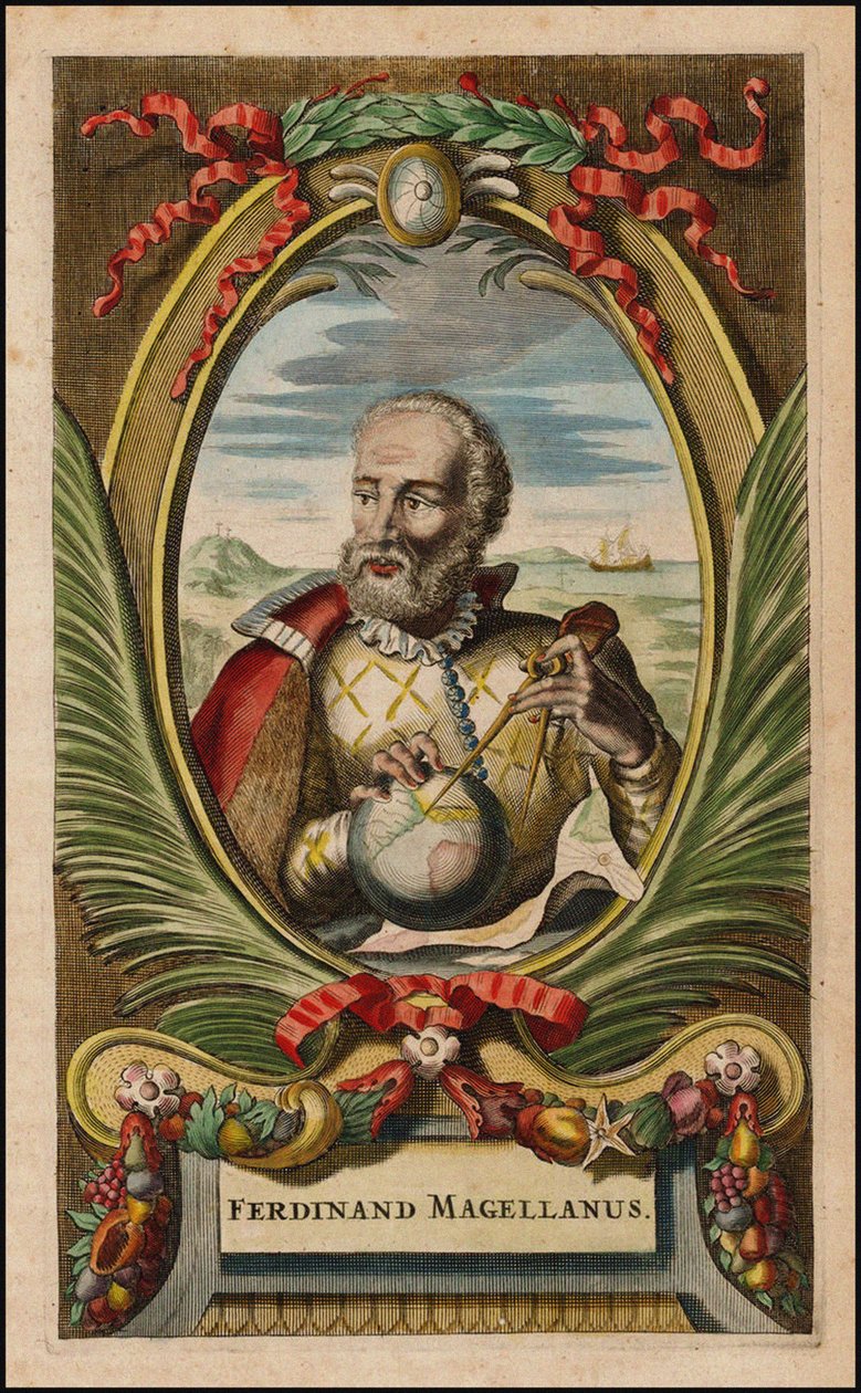 Porträtt av Ferdinand Magellan, 1671 av John Ogilby
