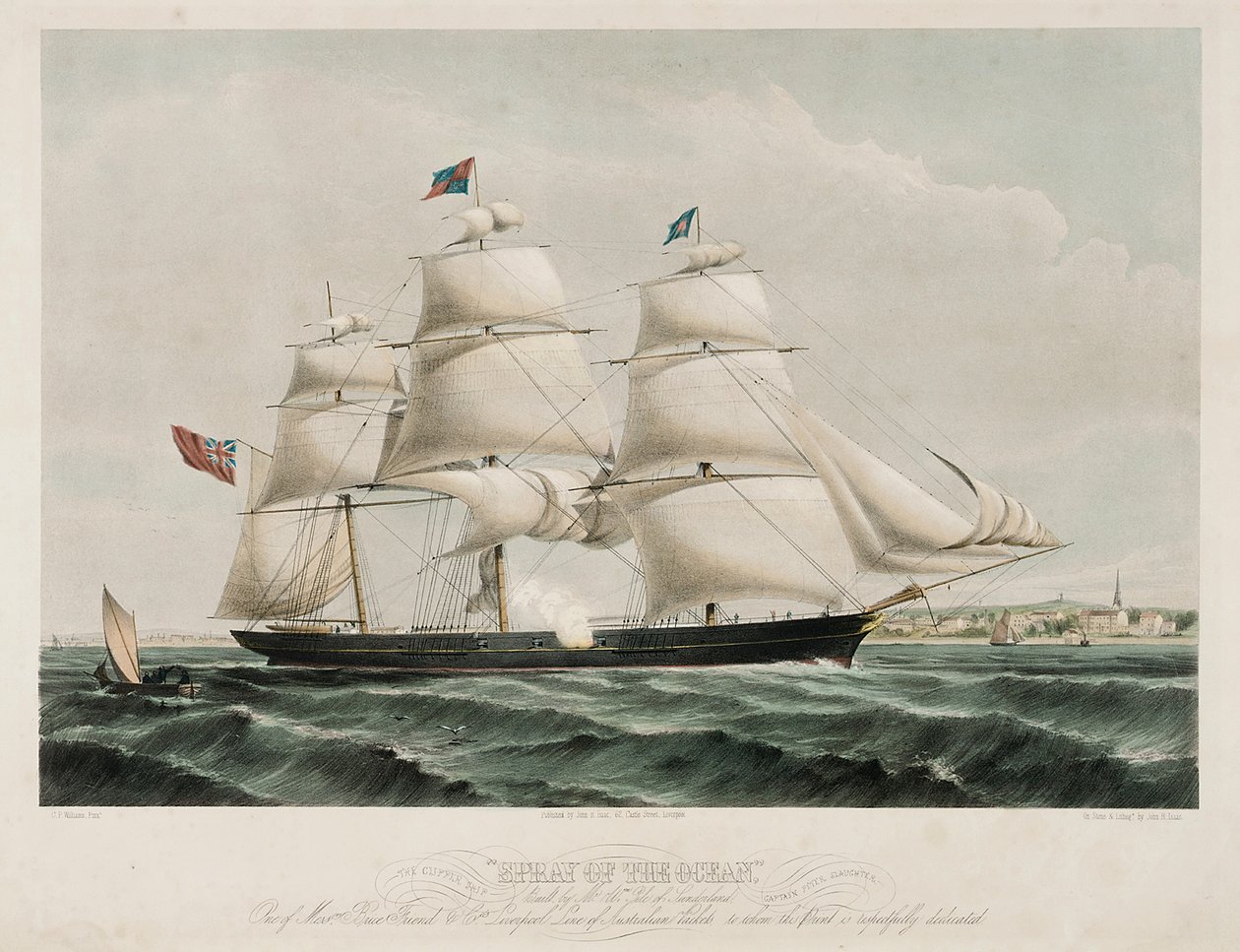 Clipperfartyget "Spray of the Ocean av John R. Isaac
