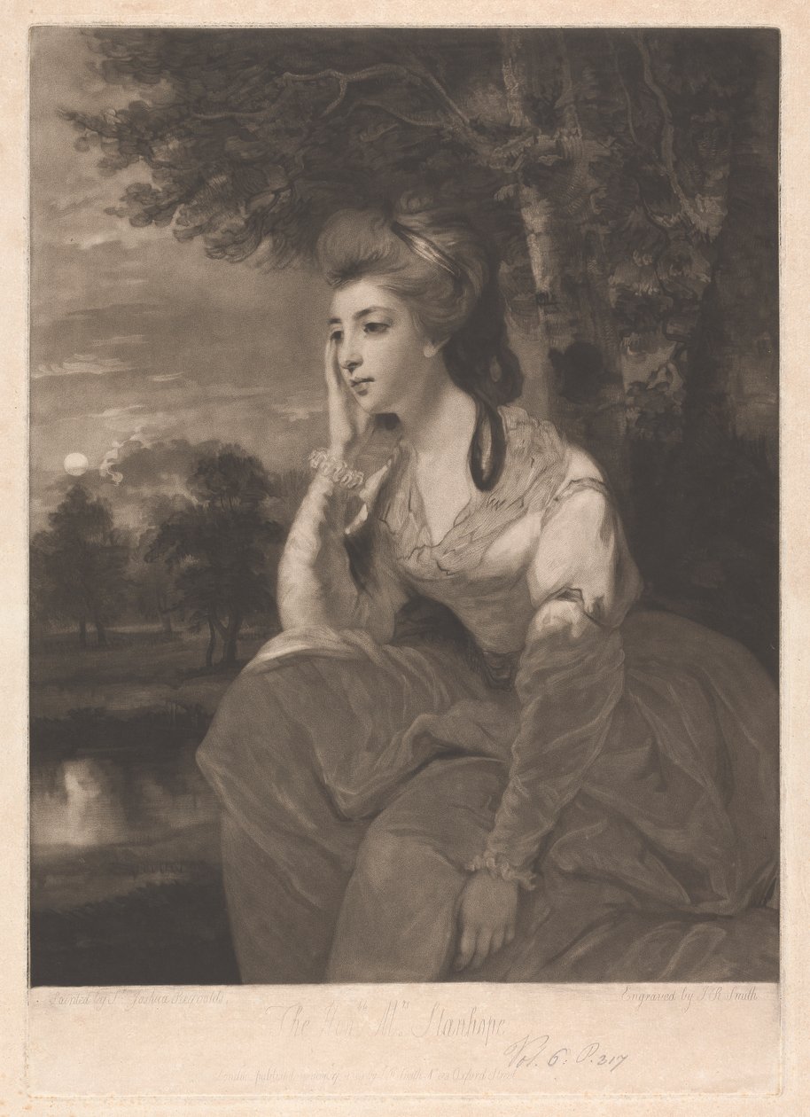 Ärade fru Stanhope av John Raphael Smith