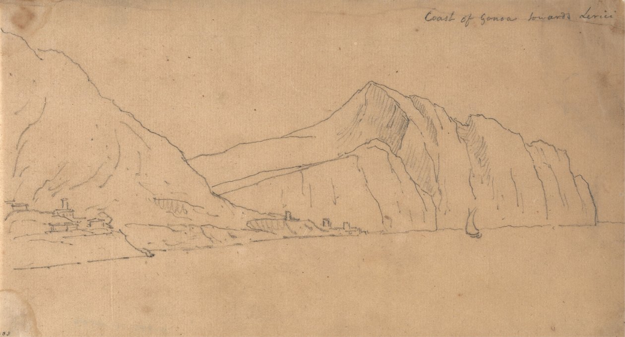 Genuas kust mot Lerici av John Robert Cozens