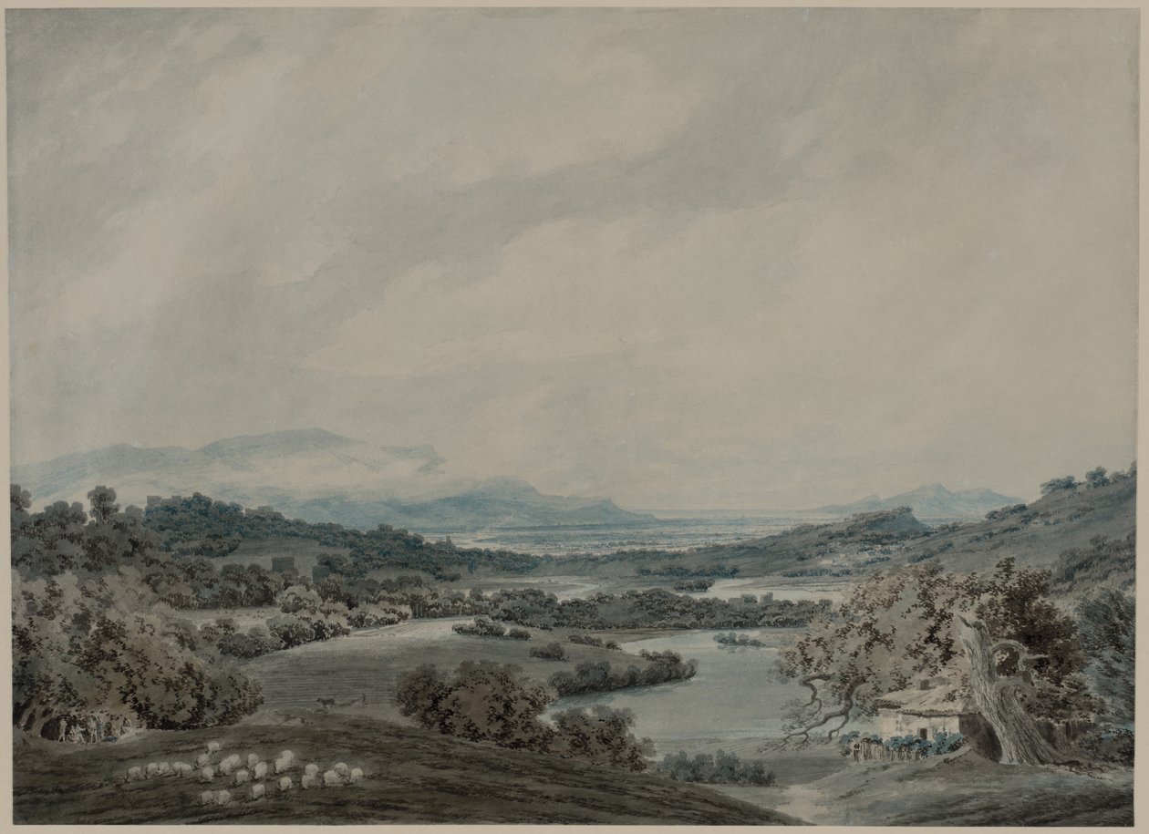 Italienskt landskap av John Robert Cozens