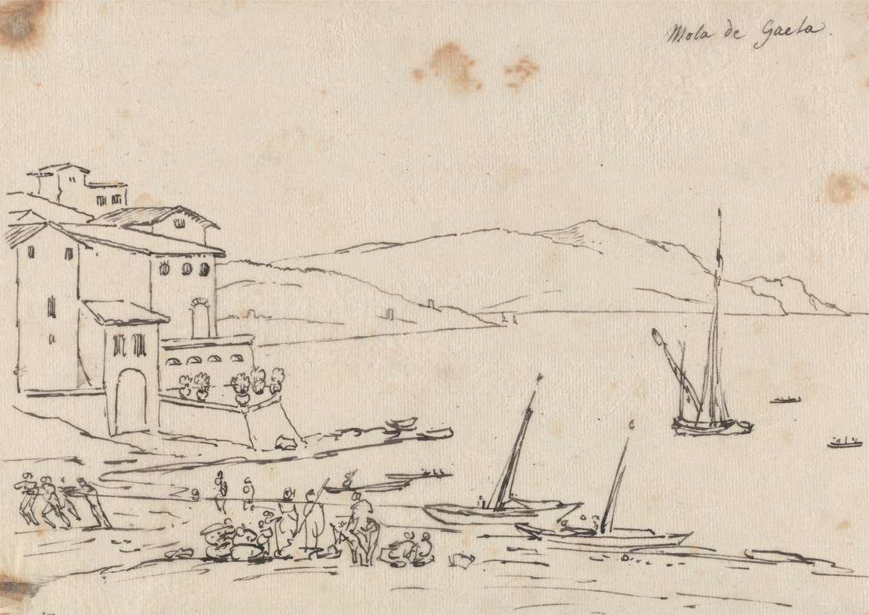 Mola i Gaeta av John Robert Cozens