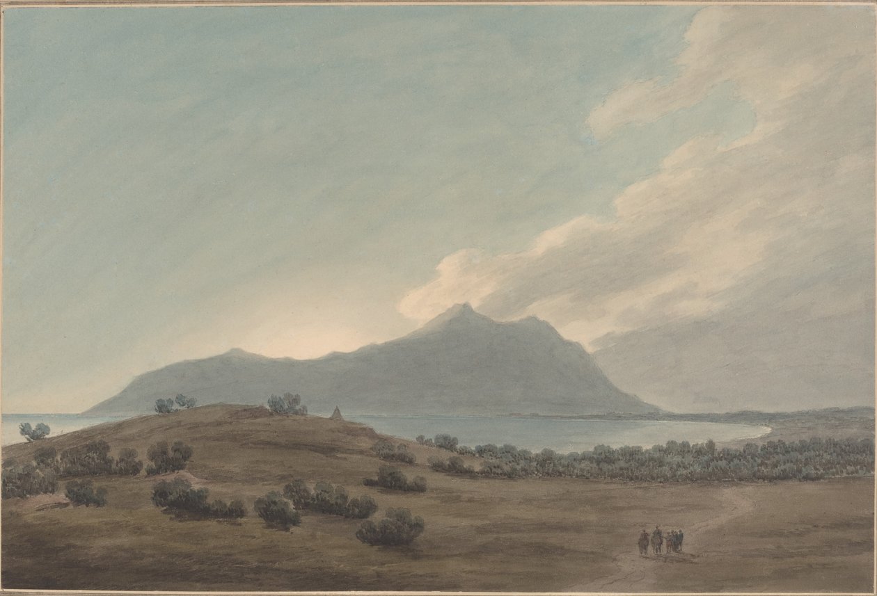 Mount Circe vid solnedgången av John Robert Cozens