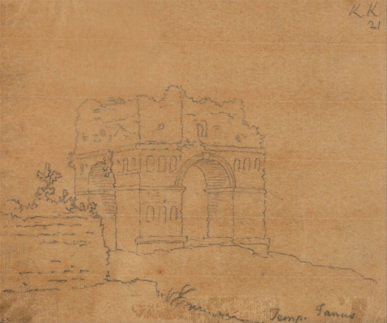Janus tempel av John Robert Cozens
