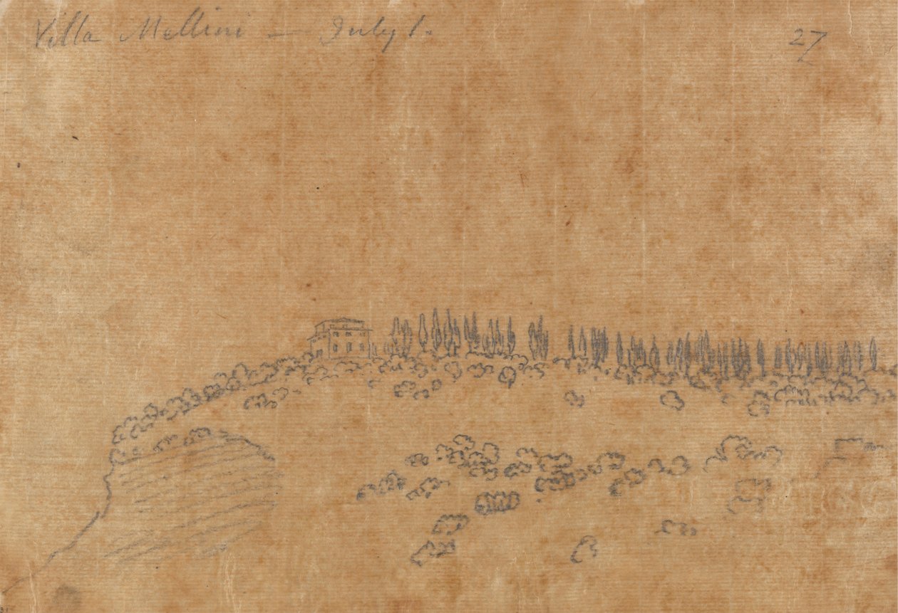 Villa Mellini, 1 juli av John Robert Cozens
