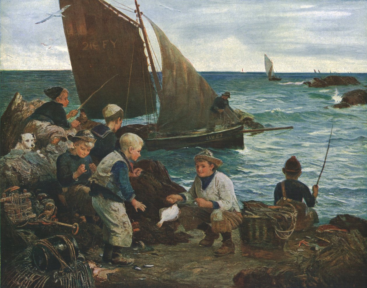 Havets söner, c1912, c1930. av John Robertson Reid