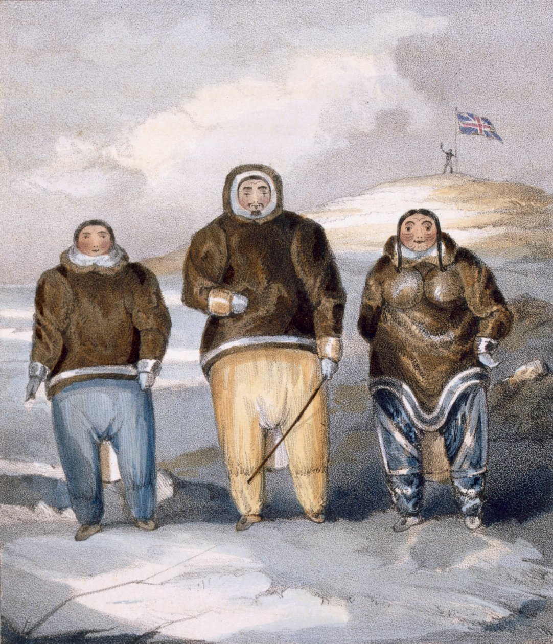 Kawalua, Tiagashu och Adlurak, 1835 av John Ross