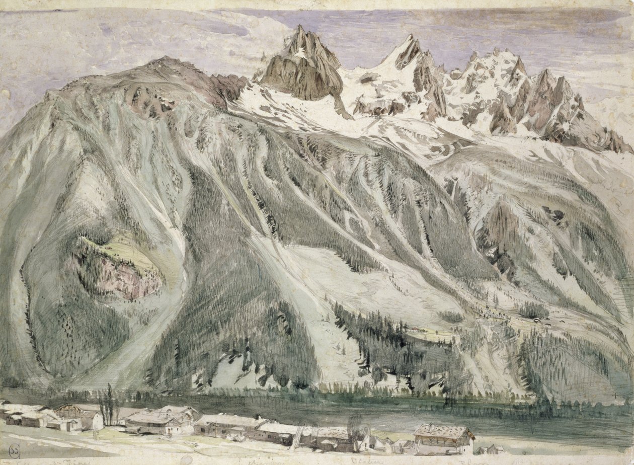 Aiguilles av Chamonix, 1849 av John Ruskin