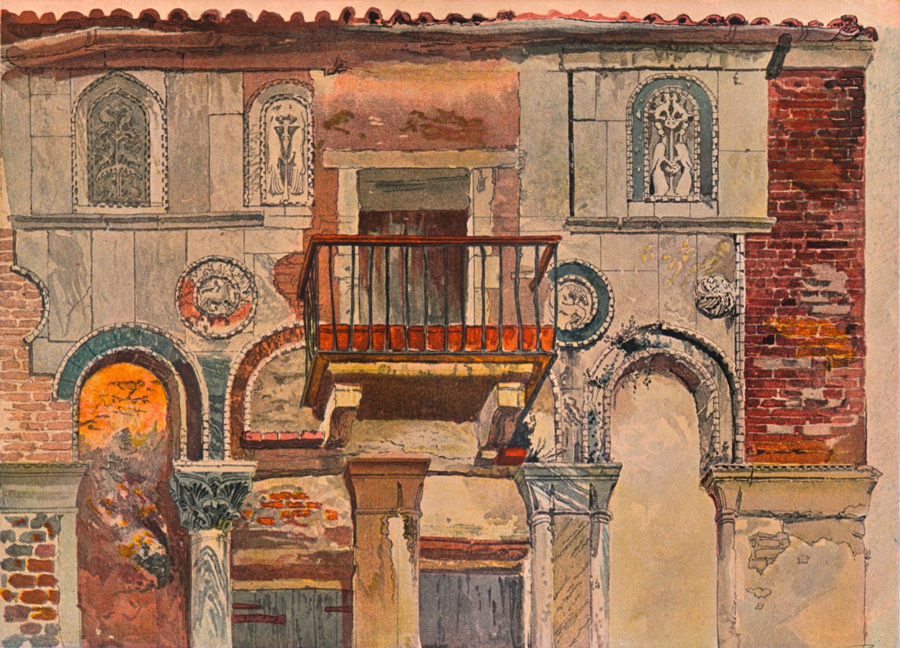 Fondaco De Turchi, Venedig, c1853 av John Ruskin