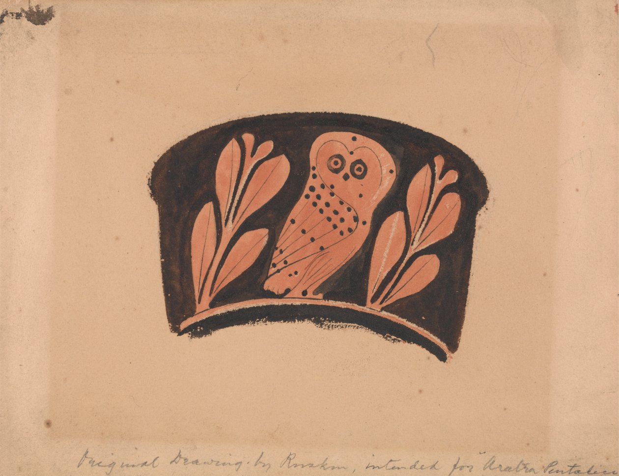 Uggla, efter en Attic Kantharos av John Ruskin