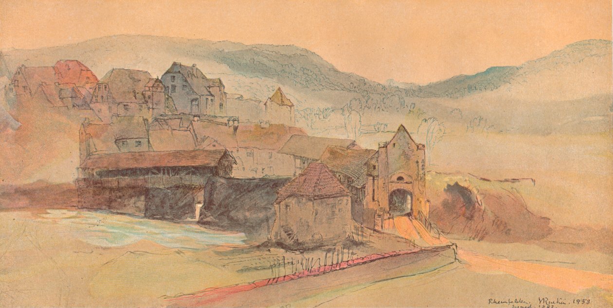 Rheinfelden-bron, 1858 av John Ruskin