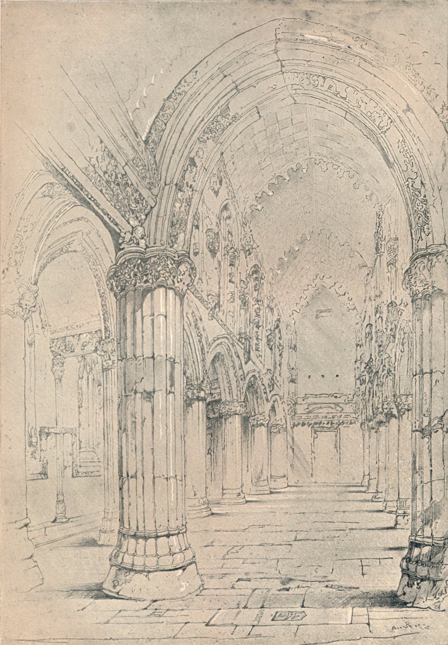 Roslin kapell, 1838 av John Ruskin