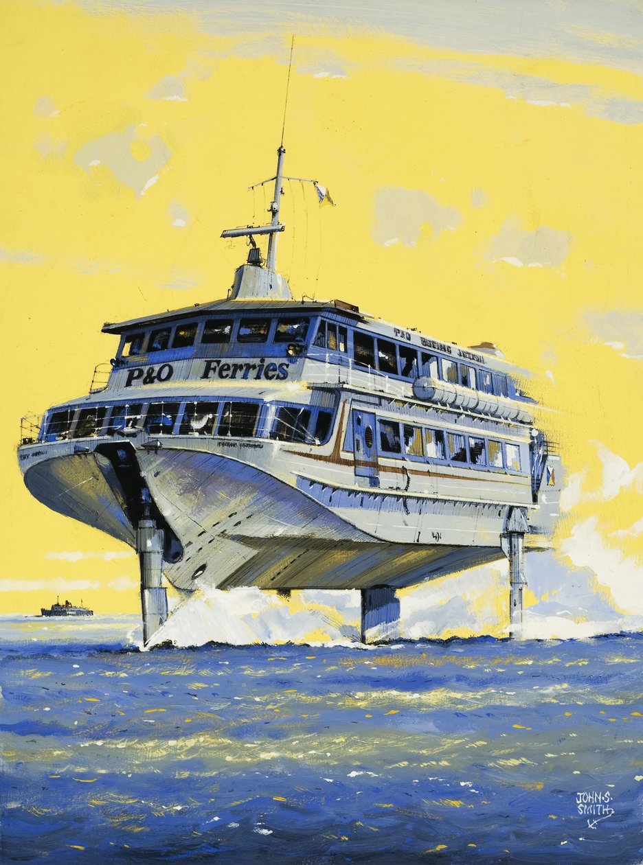 Jetfoil över Engelska kanalen av John S. Smith