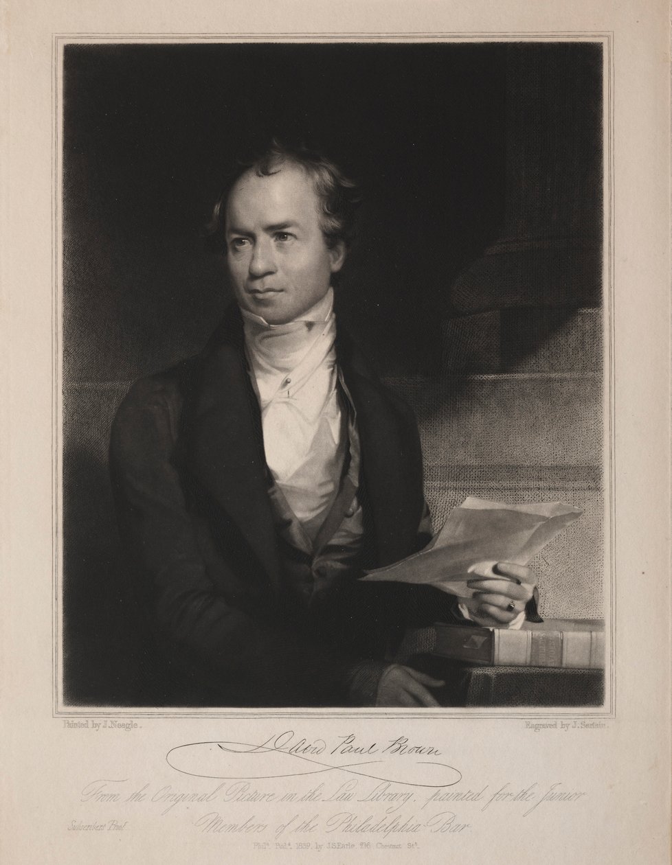 David Paul Brown av John Sartain