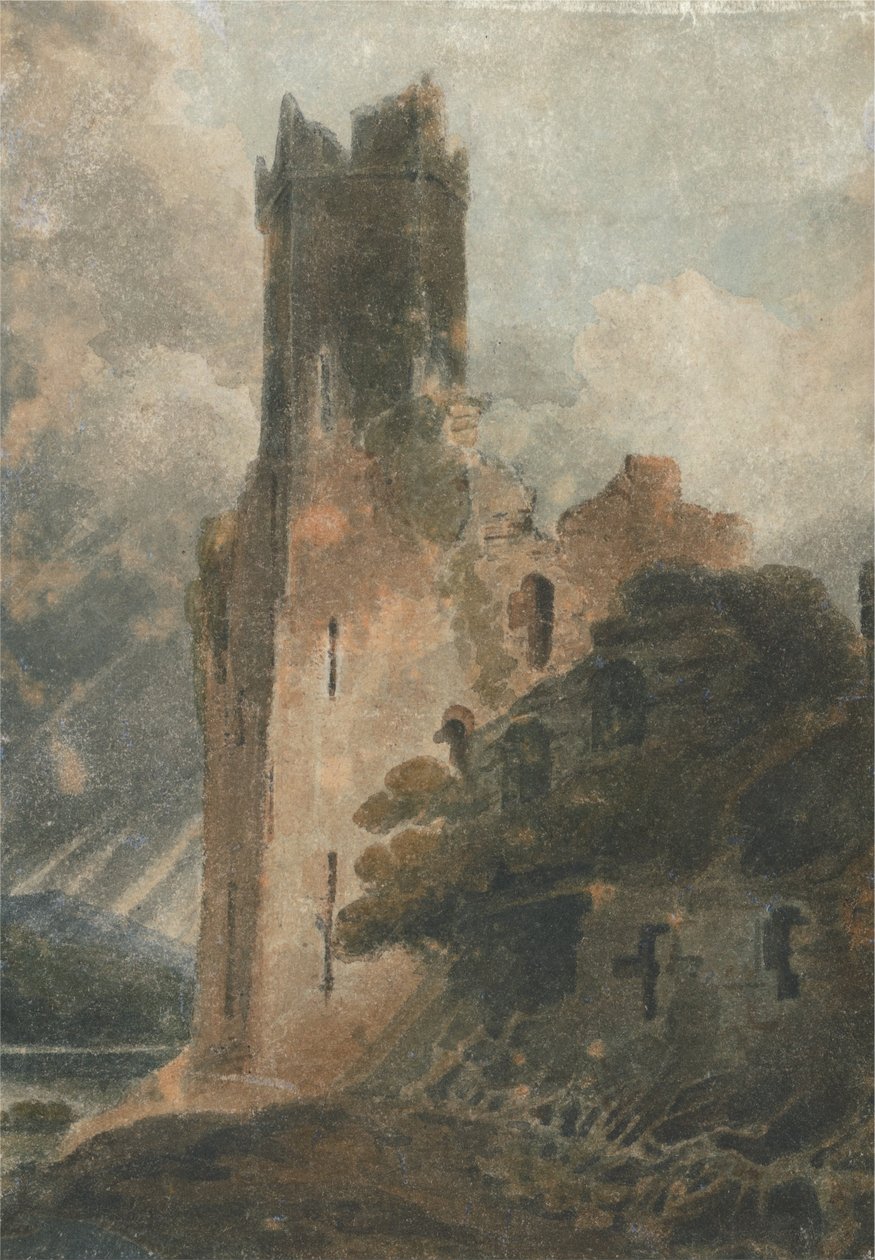 A Slottstorn (Caernarvon Castle) av John Sell Cotman