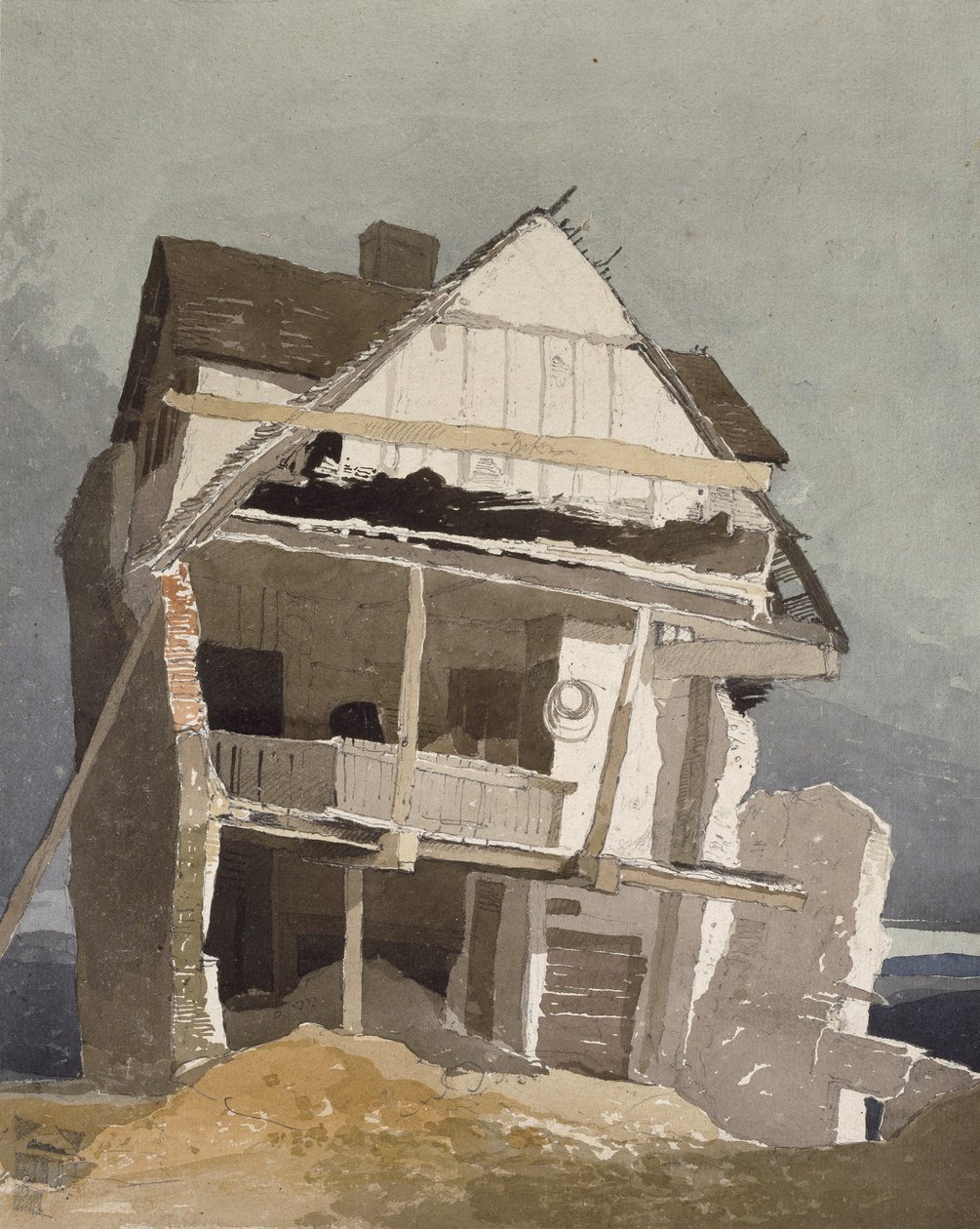 Ett förstört hus, 1800-talet av John Sell Cotman