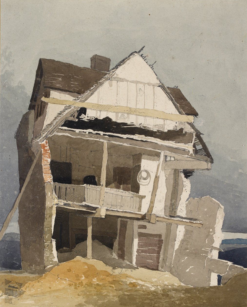 Ett förstört hus, c1800-1840 av John Sell Cotman