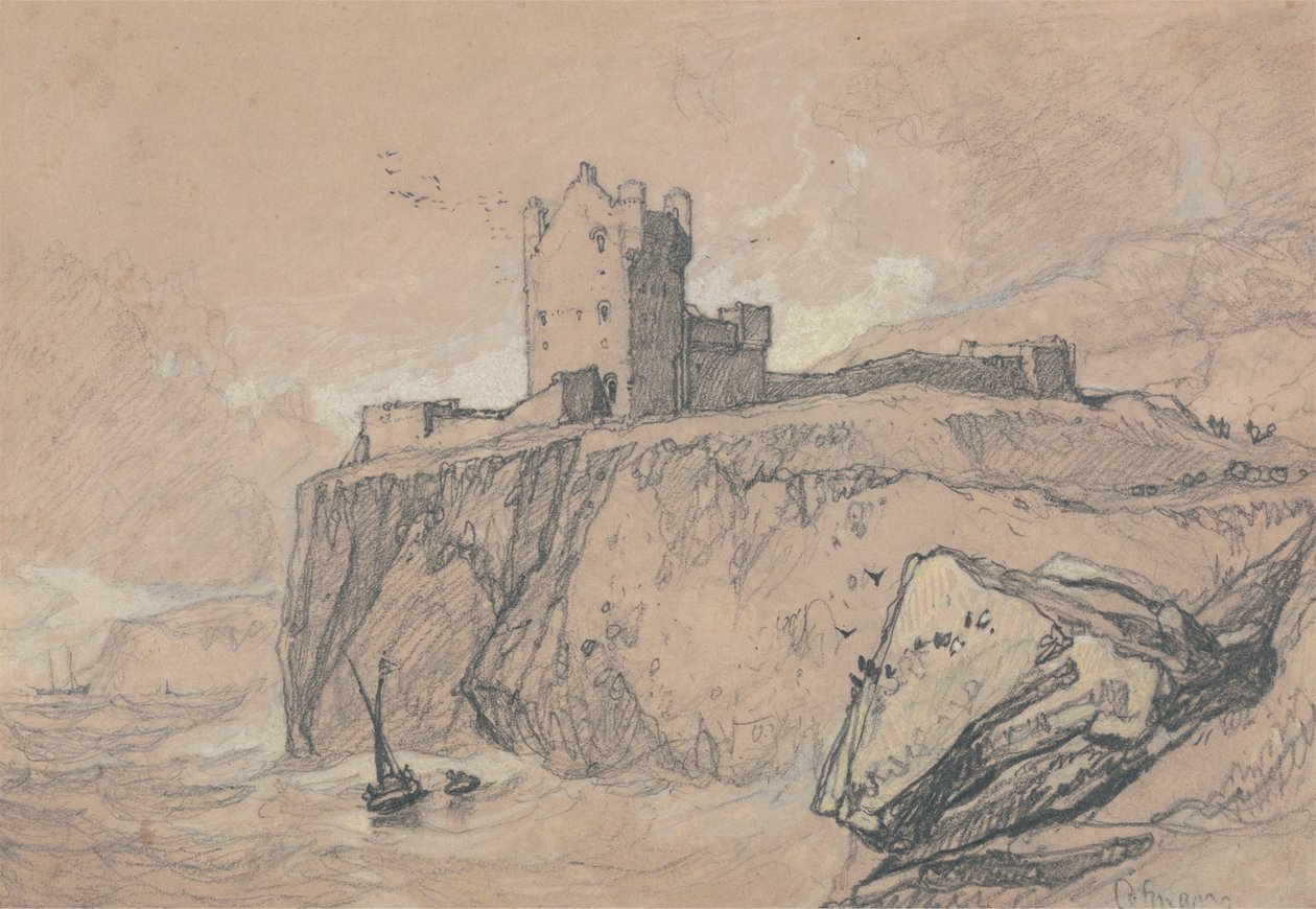 Bamburgh Castle, Northumberland av John Sell Cotman