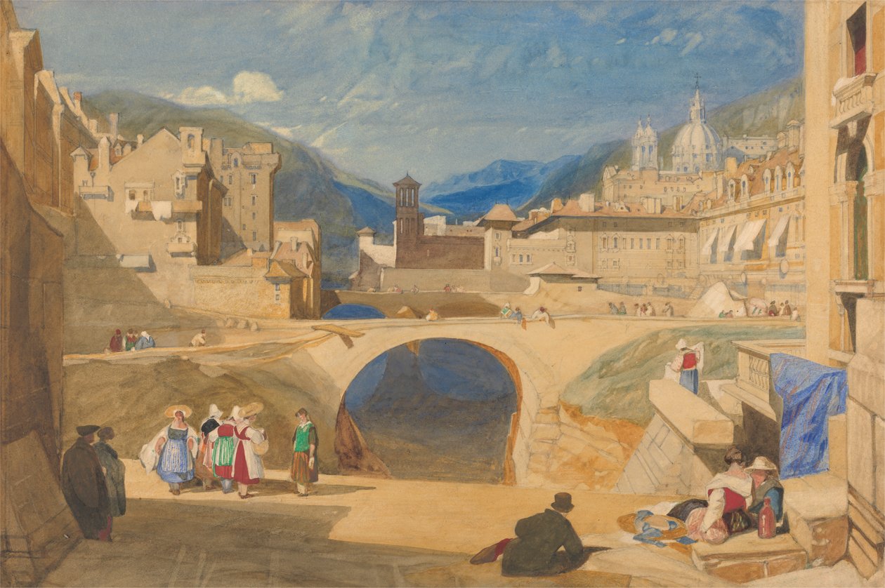 Bro i en kontinental stad av John Sell Cotman