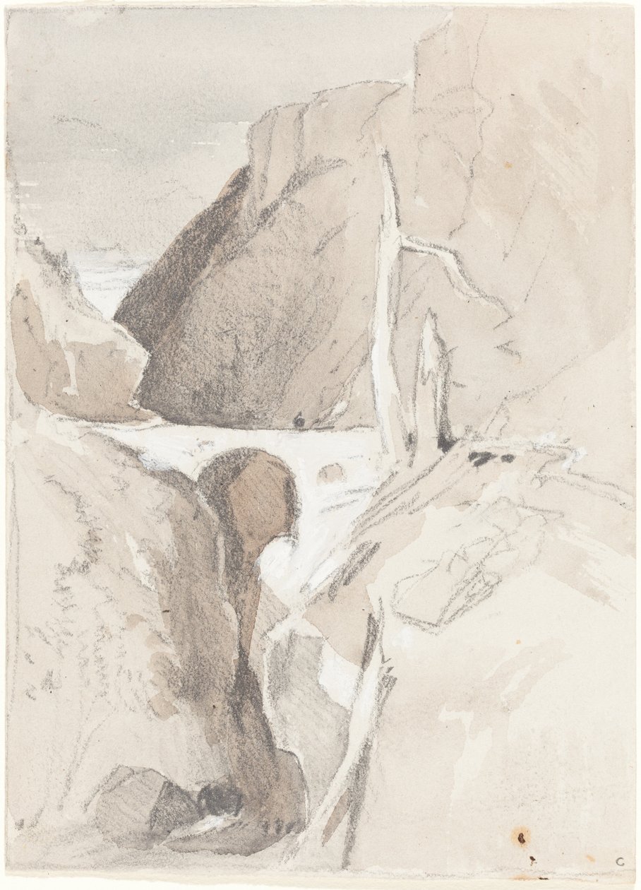 Gorge med trädstubbar av John Sell Cotman