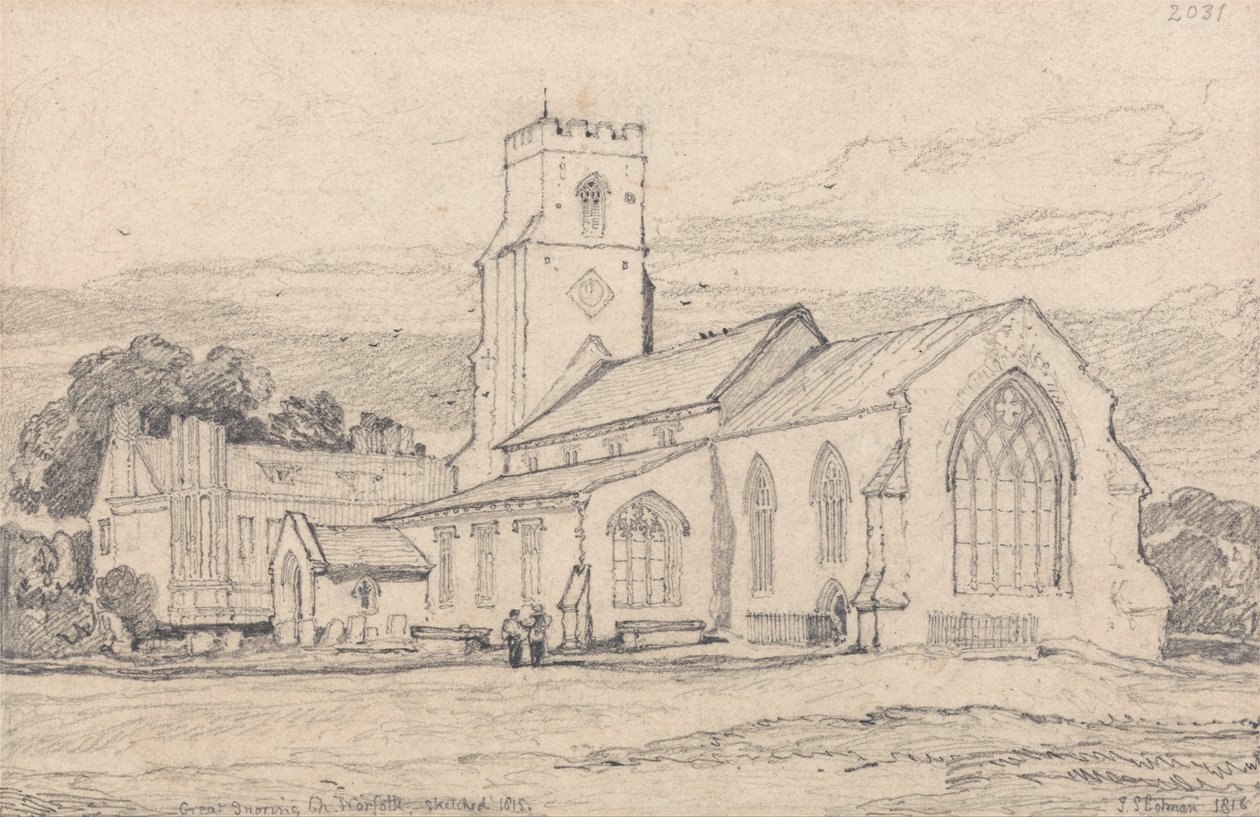 Great Snoring Church, Norfolk av John Sell Cotman