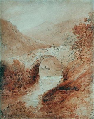 Pontaber, Glasllyn, norra Wales av John Sell Cotman