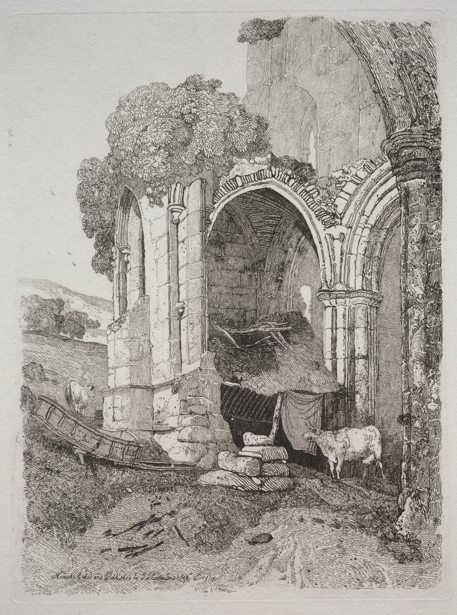 Rievaulx Abbey, Yorkshire, 1810. av John Sell Cotman