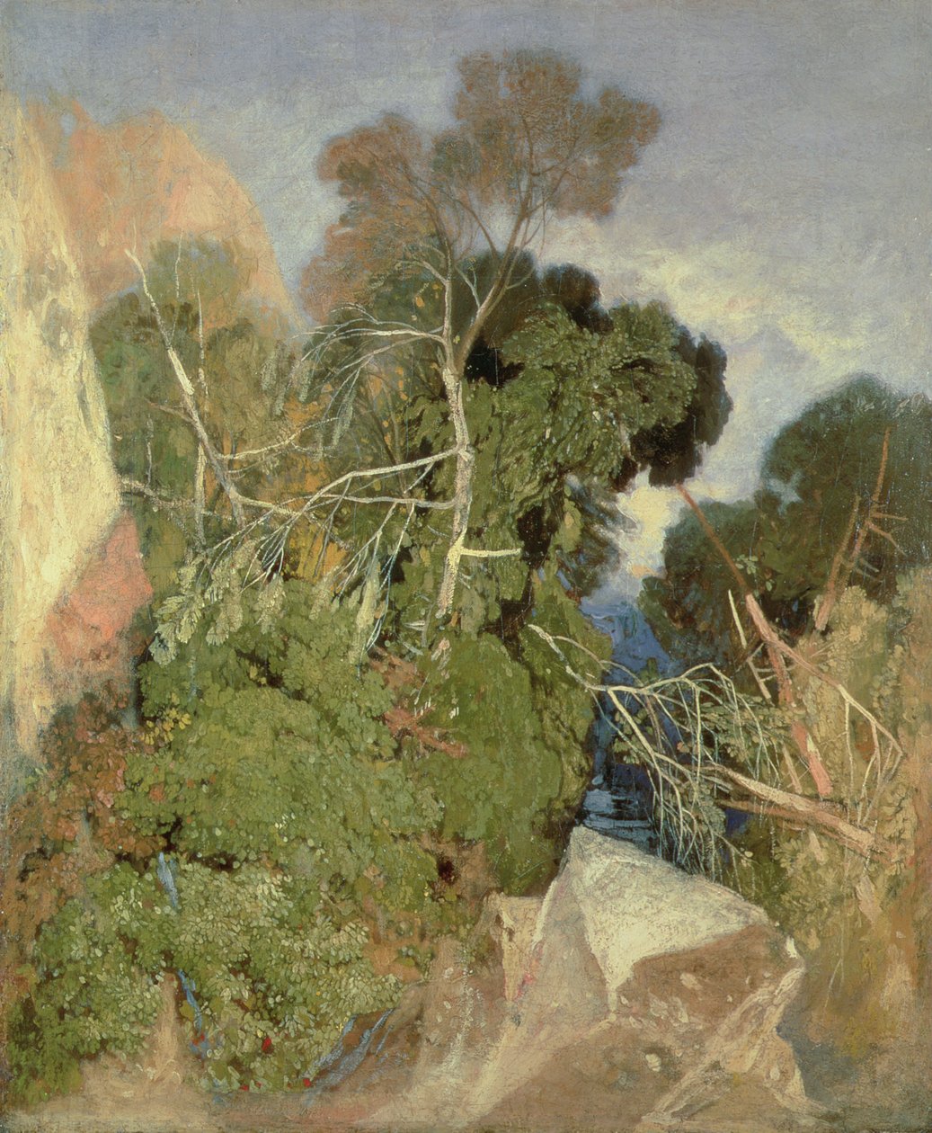 Silver björkar av John Sell Cotman