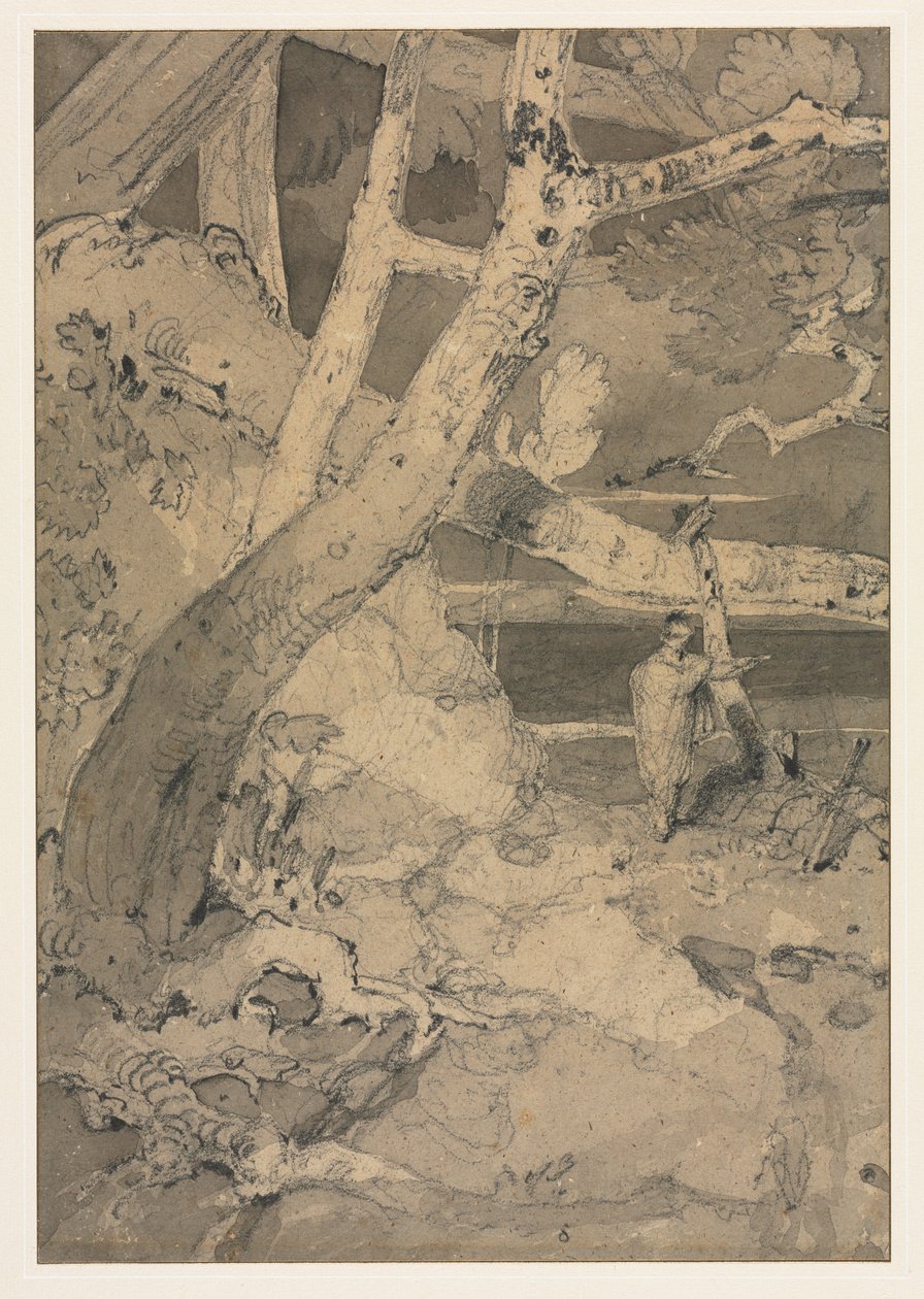 Resenär i ett skogslandskap, 1806. av John Sell Cotman