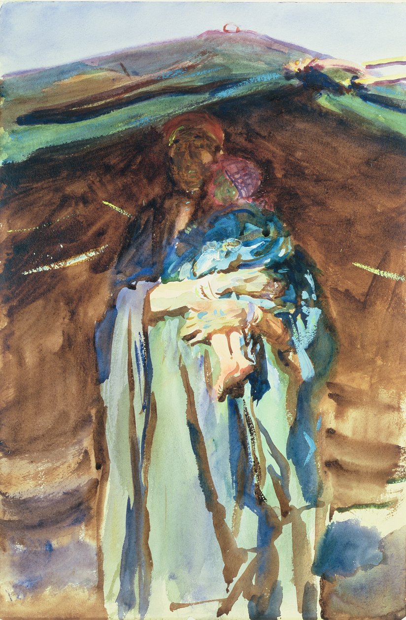 Beduin mamma (wc på papper) av John Singer Sargent