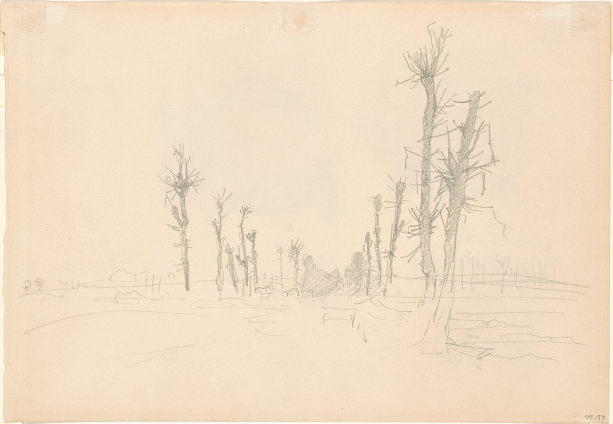 Devastated Landscape [verso], 1918. av John Singer Sargent