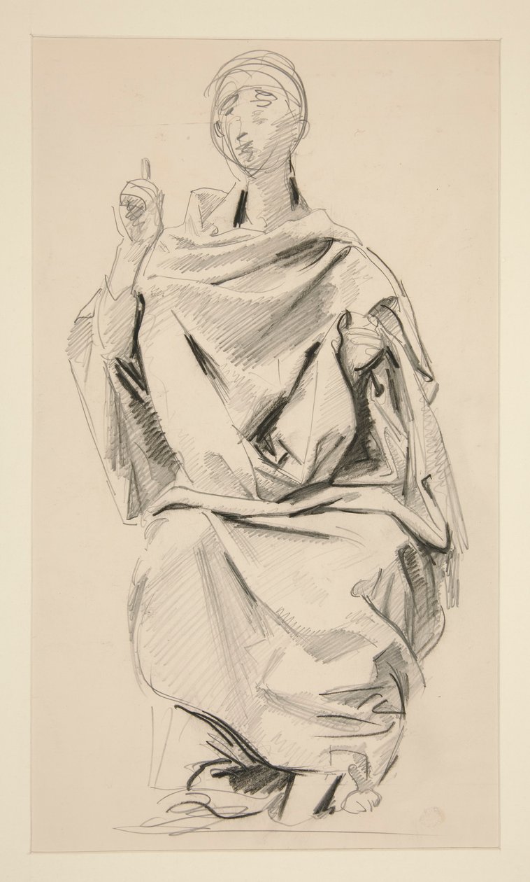 Draperad figur av John Singer Sargent