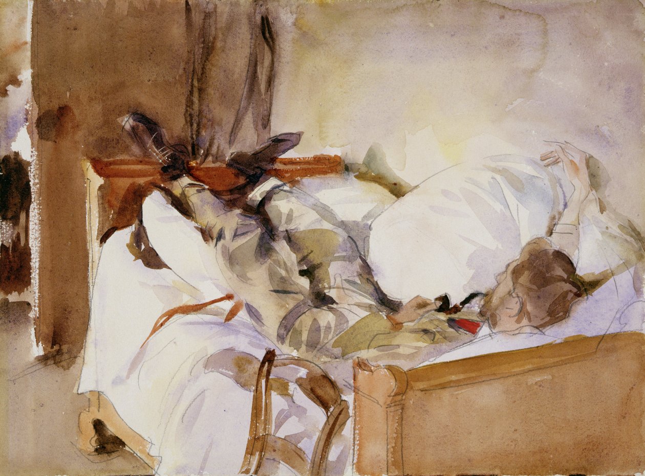 I Schweiz (wc på papper) av John Singer Sargent
