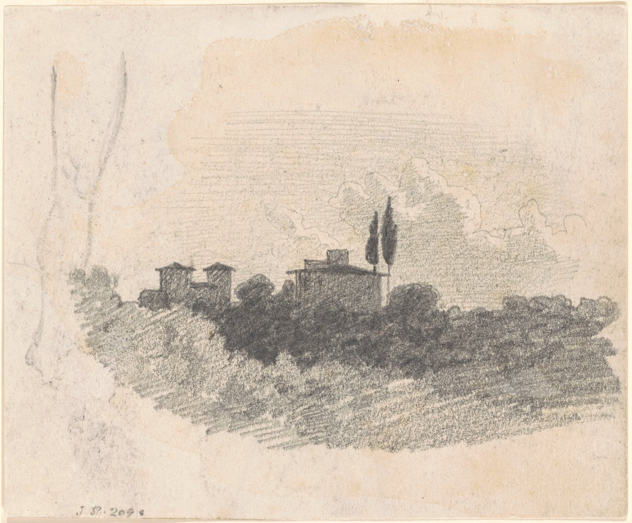 Italiensk villa [recto], 1870-1872. av John Singer Sargent