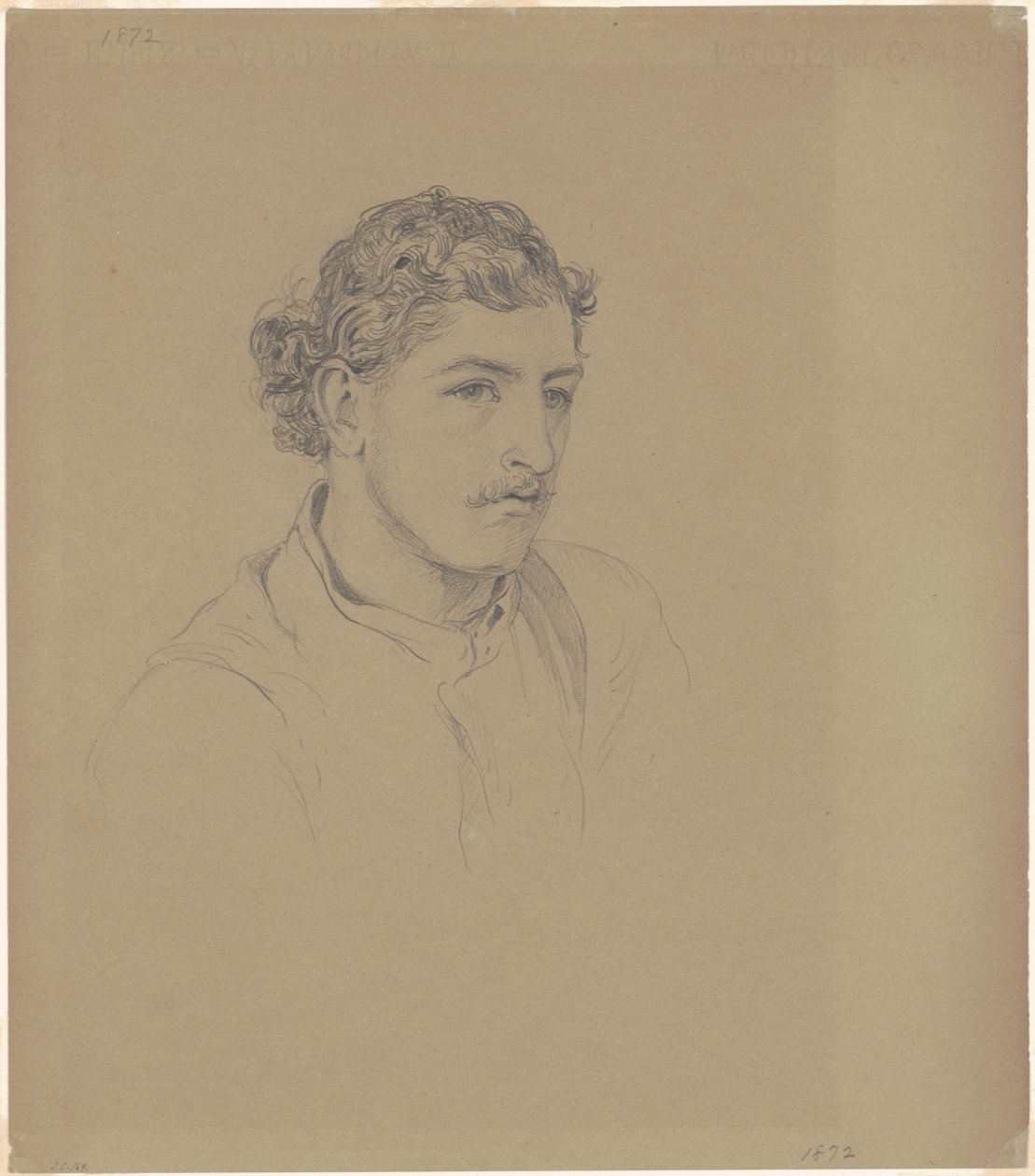 Man med lockigt hår av John Singer Sargent