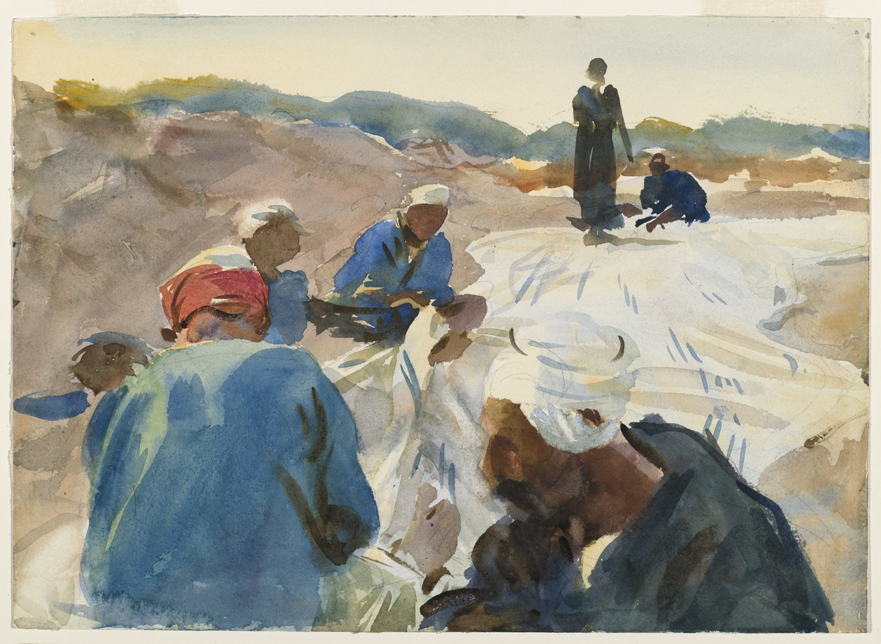Laga ett segel (wc på papper) av John Singer Sargent
