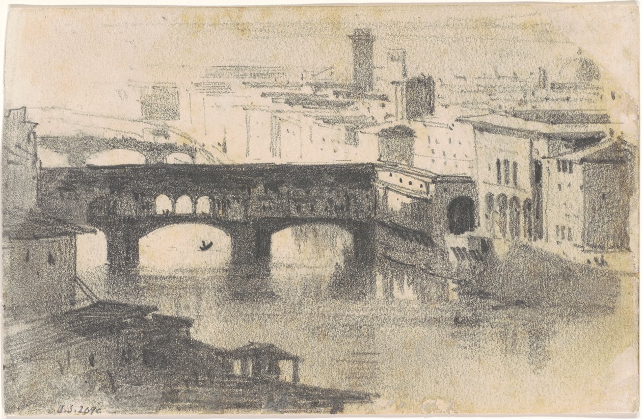 Ponte Vecchio, Florens [recto] av John Singer Sargent