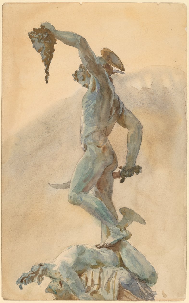 Skiss av Cellinis "Perseus" av John Singer Sargent