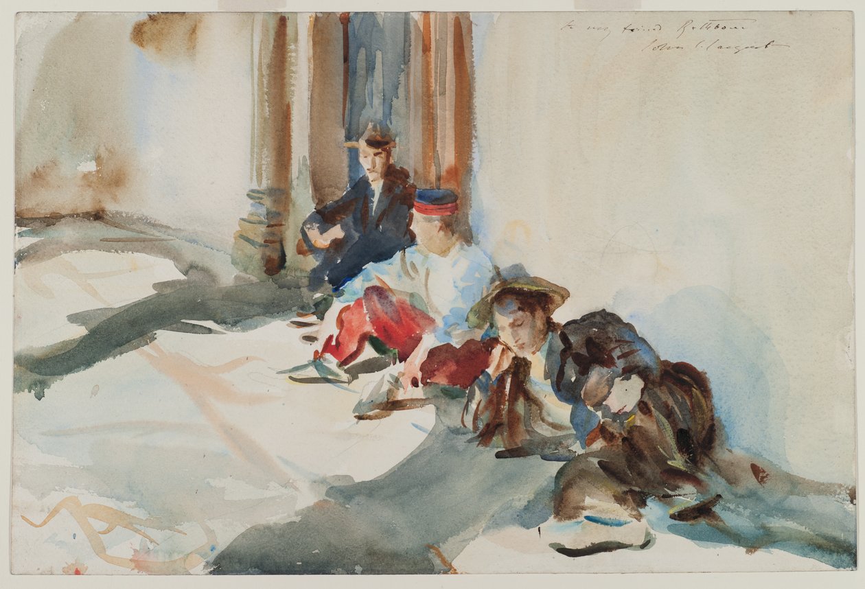 Spanska soldater, ca 1902-03 (wc på papper) av John Singer Sargent