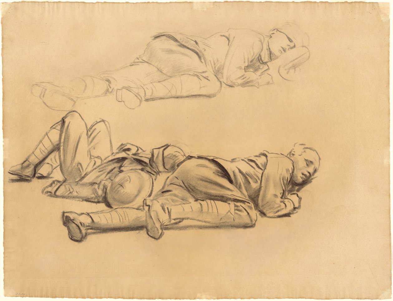 Studier för "Gassed" av John Singer Sargent