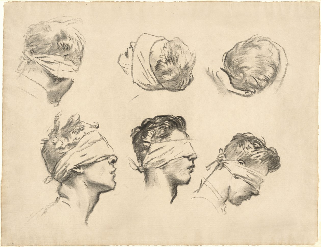 Studier för Gassed, 1918-1919. av John Singer Sargent