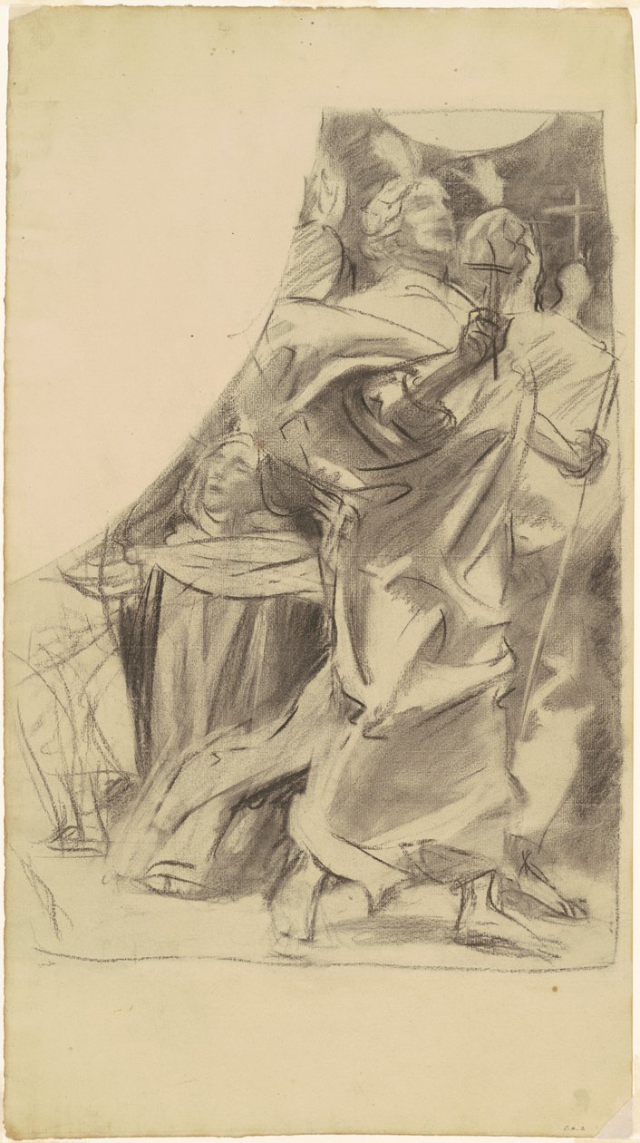 Studie för "Triumph of Religion" av John Singer Sargent