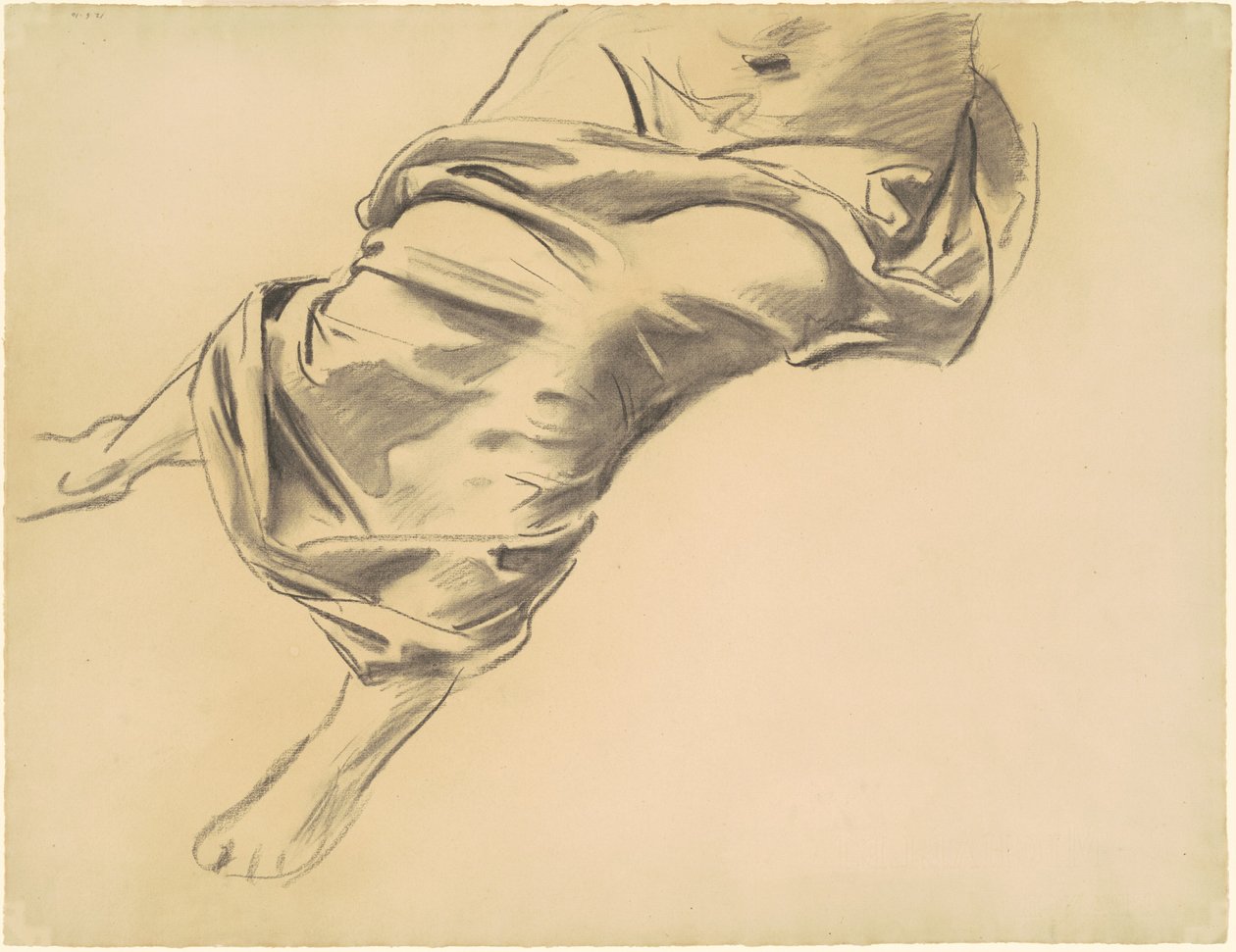 Studie av en draperad figur, 1920-1925. av John Singer Sargent