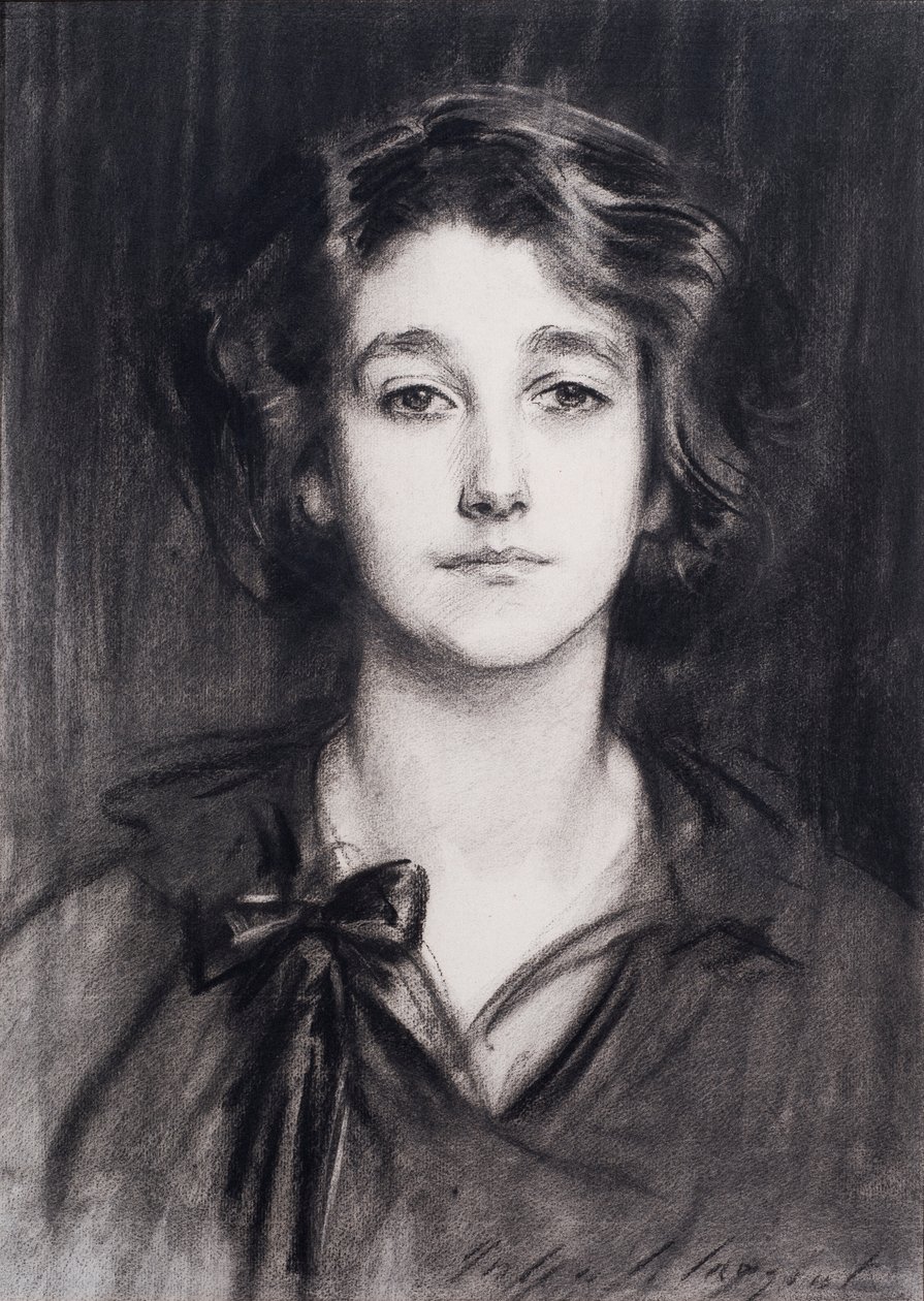 Sybil Sassoon (kol på papper) av John Singer Sargent