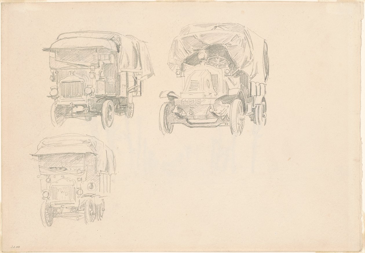 Lastbilar [recto] av John Singer Sargent