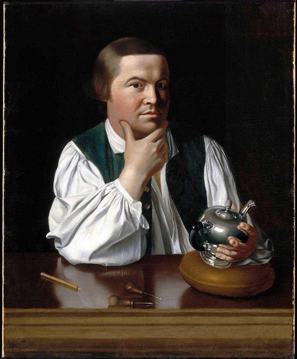 Porträtt av Paul Revere av John Singleton Copley